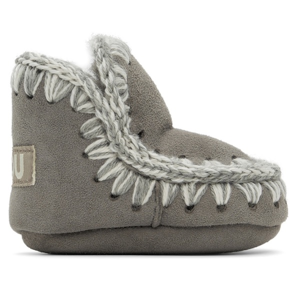 MOU Grey Suede Baby Pre-Walkers - Picture 2 of 5